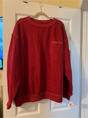 NWT We the Free Wallace Red Large Red Crewneck